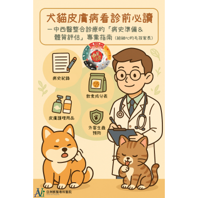 犬貓皮膚病就診前必讀寶典 — 中西醫整合診療的「病史準備 & 體質評估」專業指南（給細心的毛孩家長）