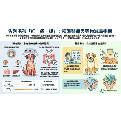 6/12 「你的愛可能是害!! 告別類固醇與抗生素依賴！」全台第一中西醫整合與光療法，從根源終結毛孩一輩子的皮膚惡夢。